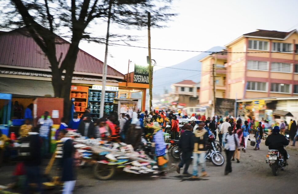 Malawi and Rwanda are countries that are considered the safest in Africa due to their low crime rates and friendly locals. Pictured: a street market.