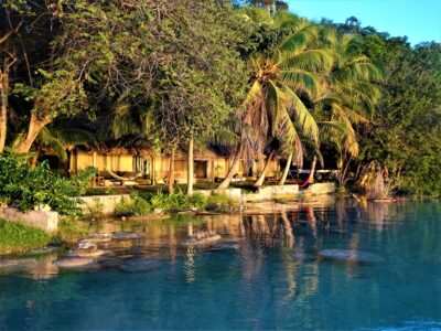 Mexico's El Dorado resort offers private overwater bungalows with plenty of amenities. 