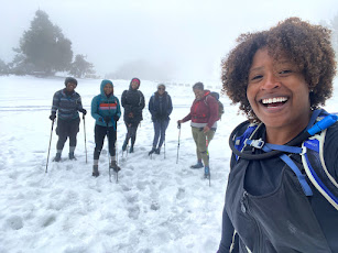 Black Girls Trekkin enjoying a snowy adventure.