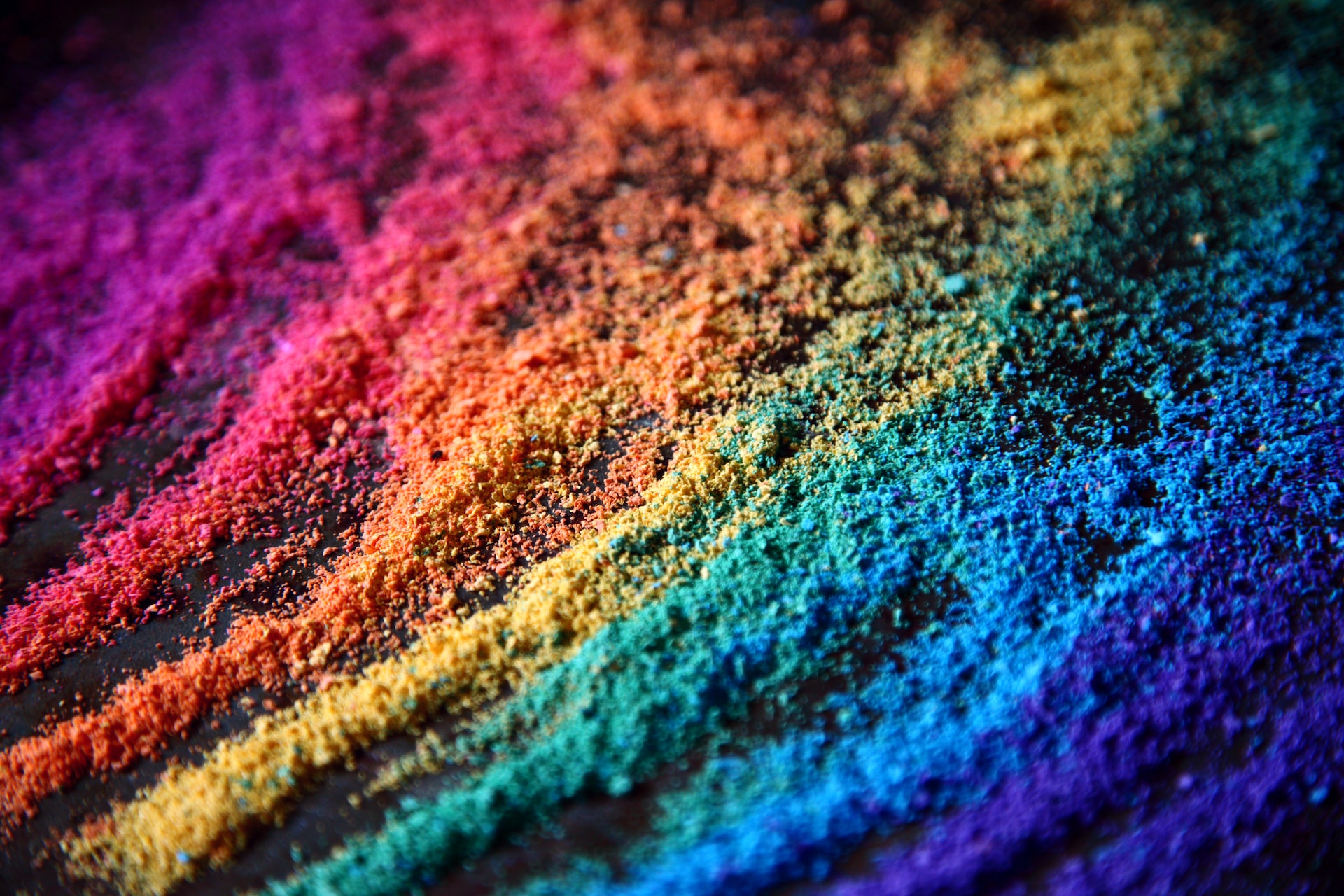 Pride Flag made of Chalk dust
