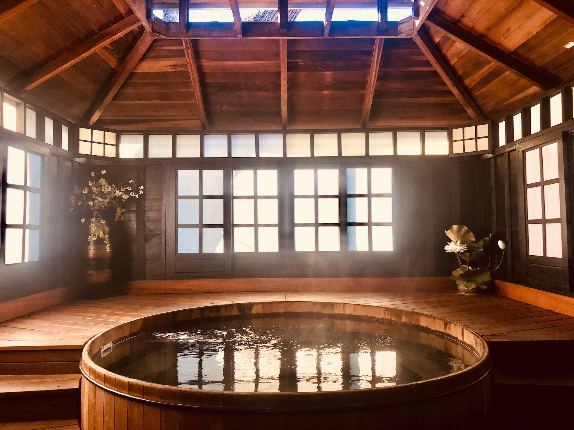 The inside of a hot spring inn