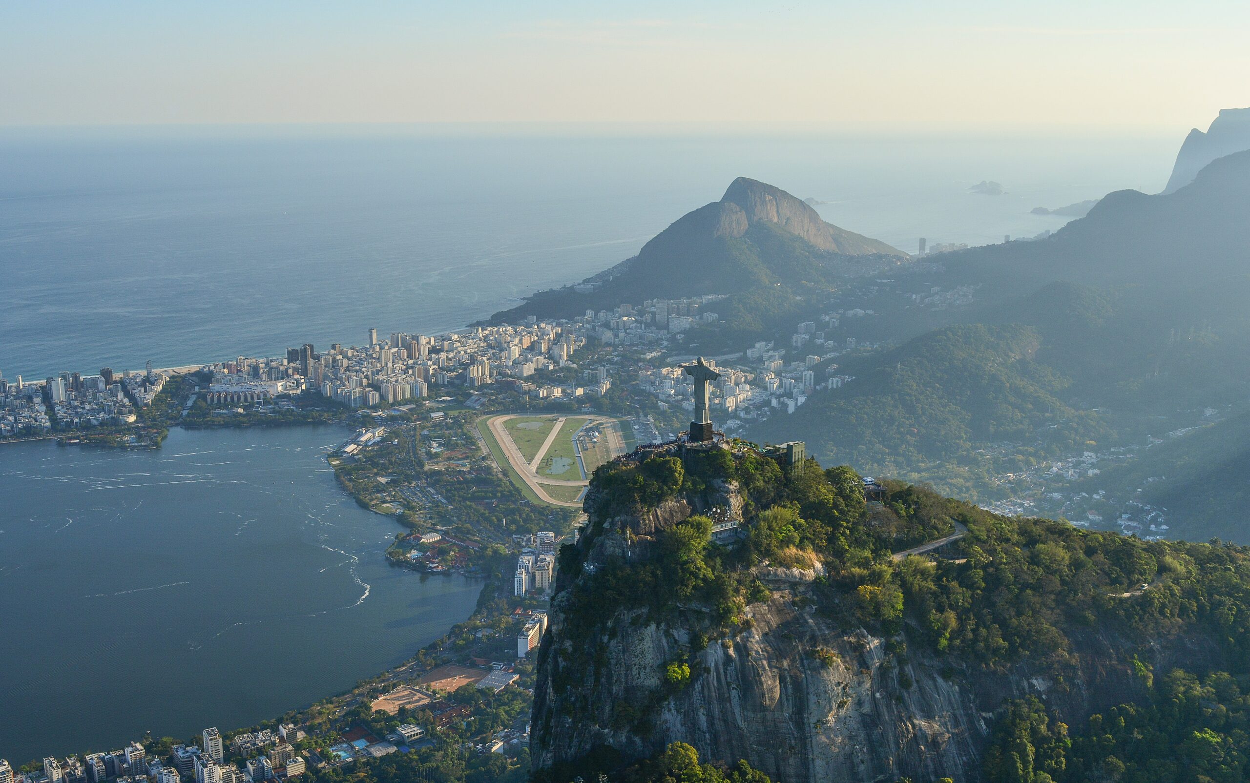 Rio de Janeiro is a safe city with many enticing areas for tourists to stay in.
pictured: the Christ the Redeemer statue on Mount Corcovado 