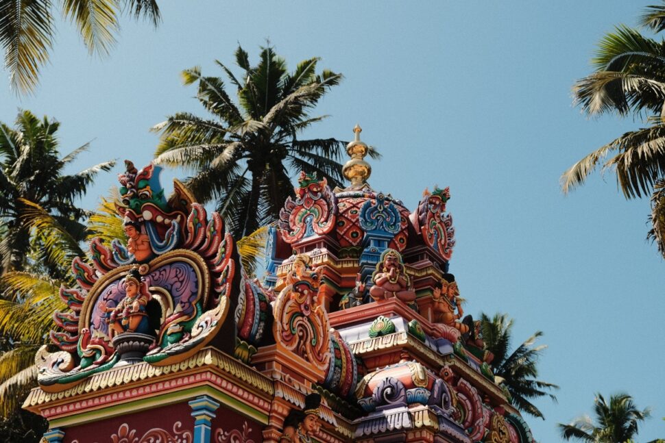 travel experiences
Pictured: A colorful temple in Varkala, India