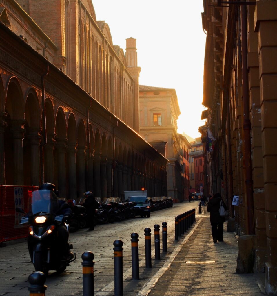 Bologna Streets during sunset