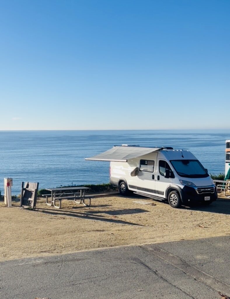 van life experience by the sea