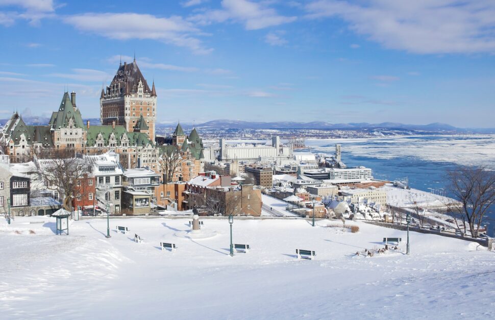 snowy Quebec City