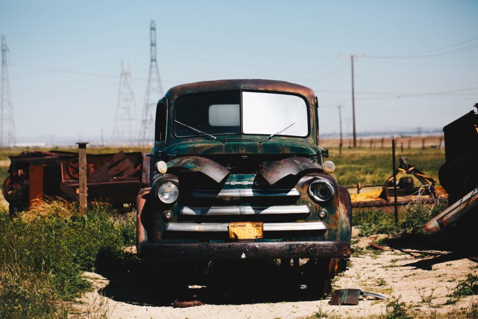 Old car in California
