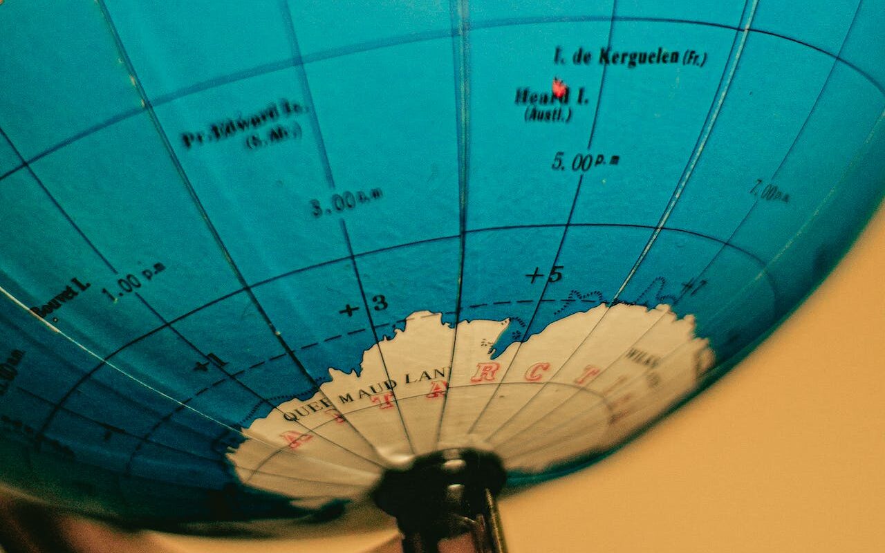 Globe of the south pole