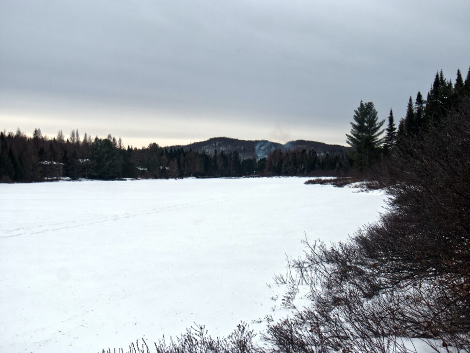 A frozen lake in Quebec, Canada

