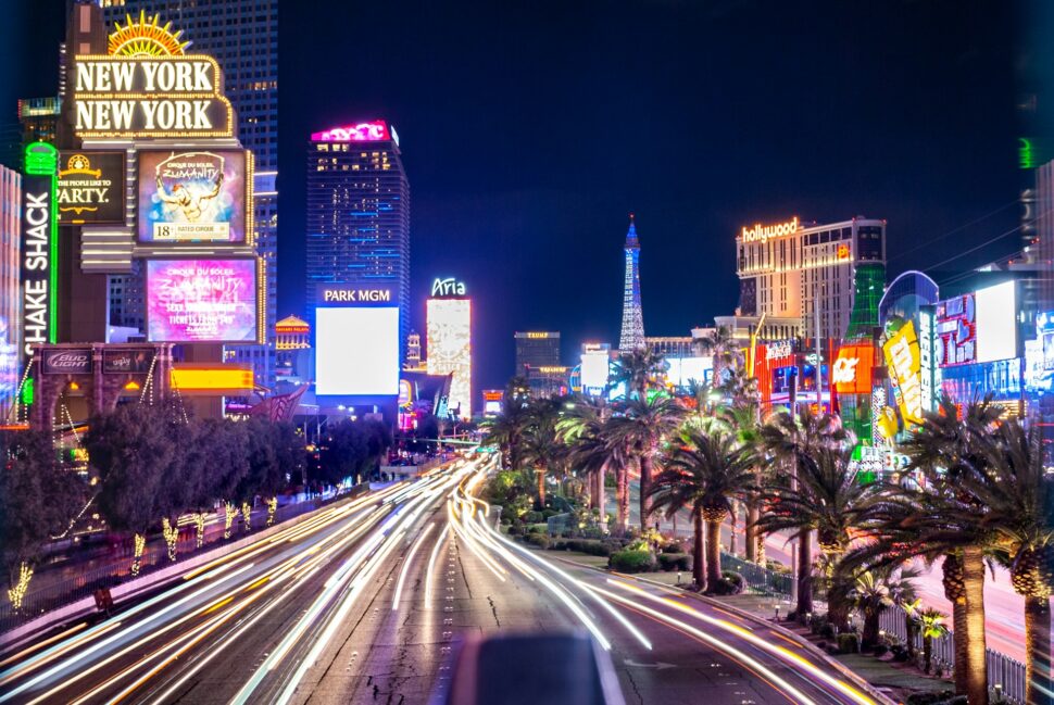 Vegas street at night