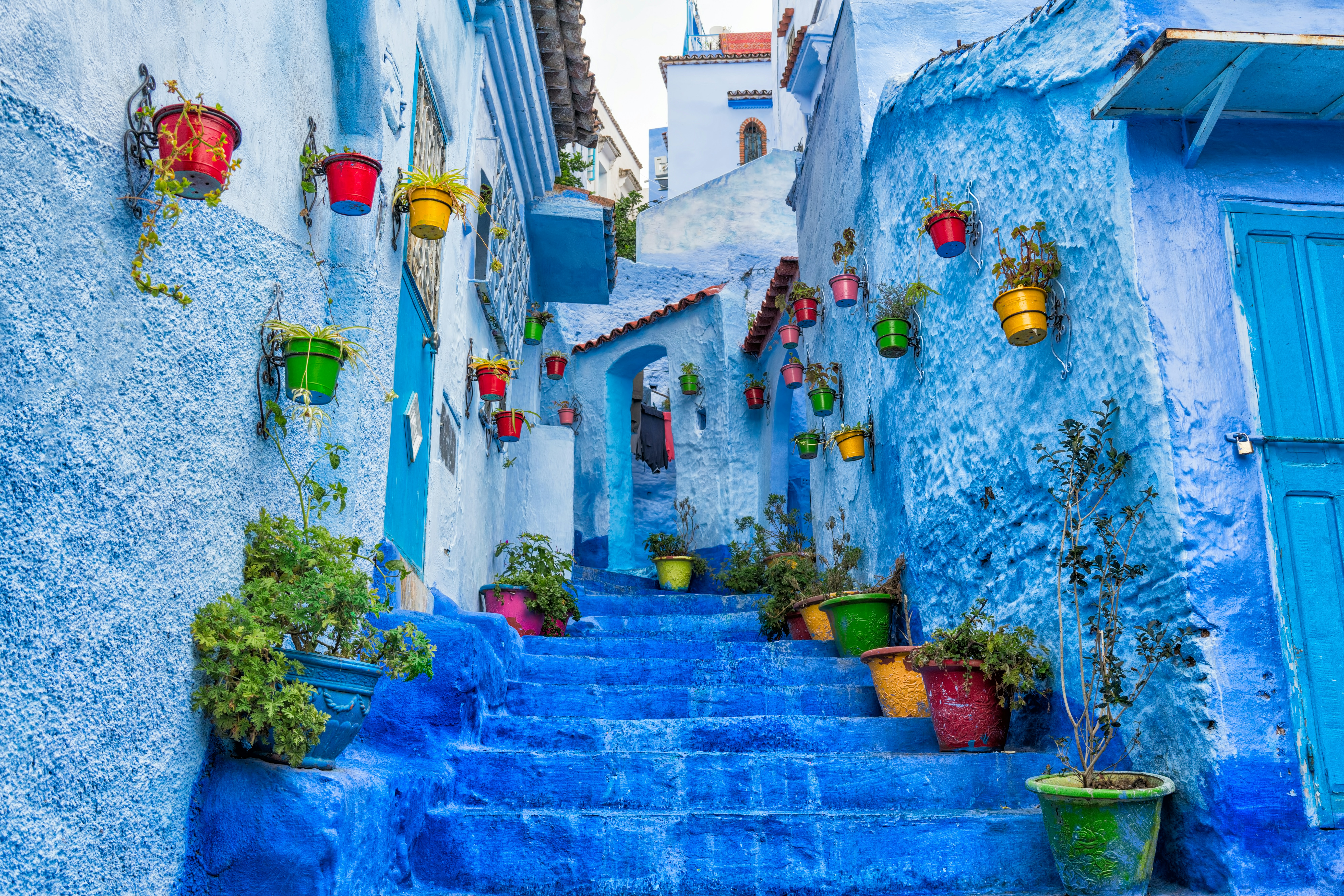 There are plenty of ways for tourists to feel safe when visiting Morocco. Check out these tips for travel. 
pictured: the famous blue buildings of Morocco 