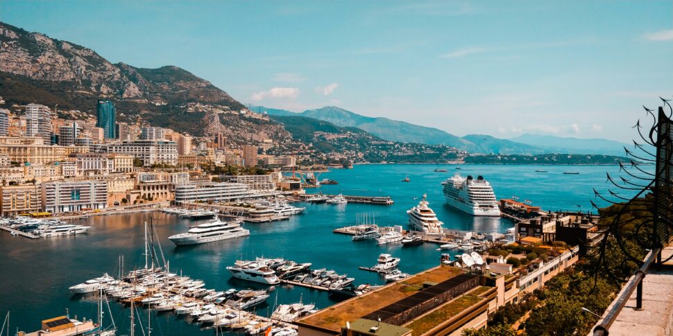 aerial view of marina in Monte Carlo