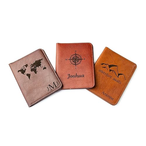 Danique Jewelry Leather Personalized Passport Holder