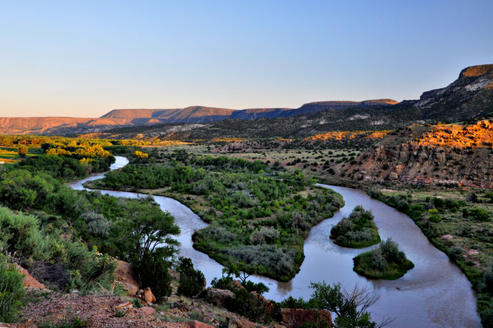 Pictured: Multicolor landscape of New Mexico