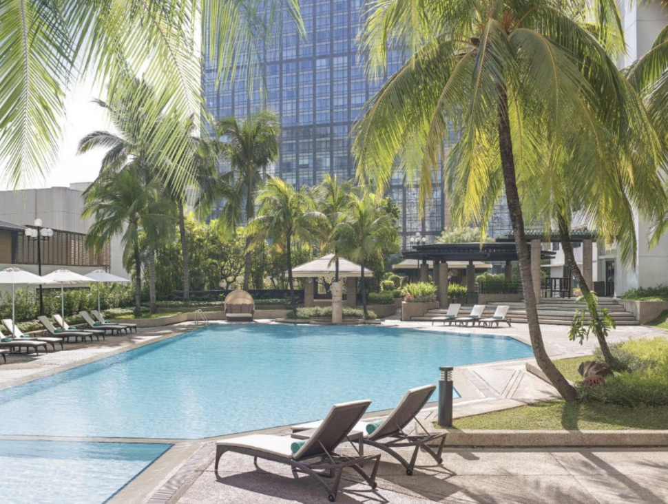 pool at New World Makati Hotel, Manila