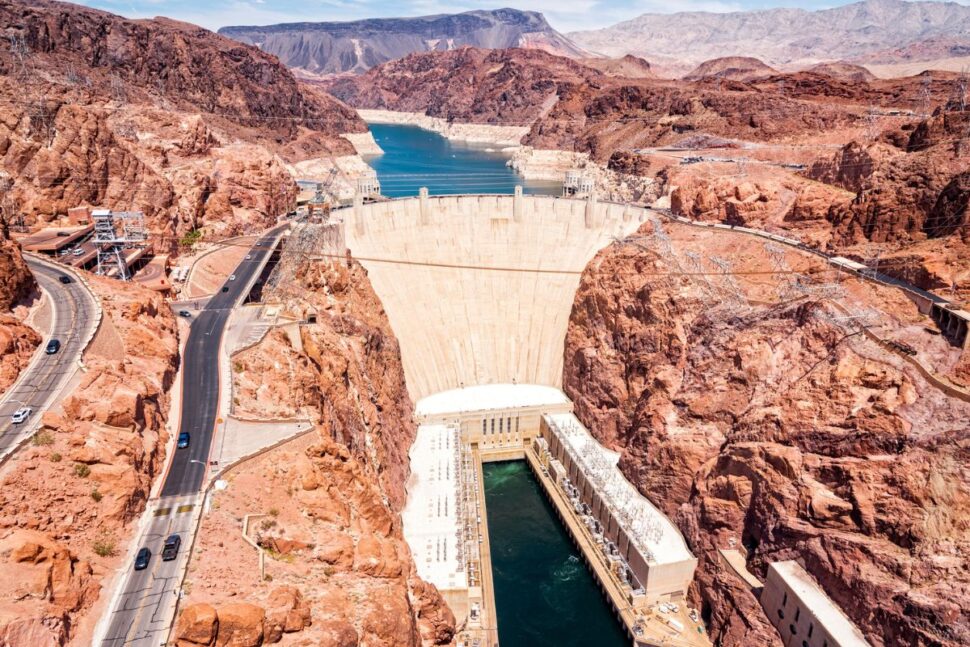 overhead view of Hoover Dam