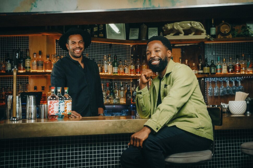 L-R Chris Frederick and Damola Timeyin, co founders of Spearhead Spirits incl Bayab African Gin & Vusa African Vodka 
