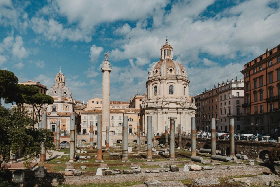 Trajan's Column in Rome Italy