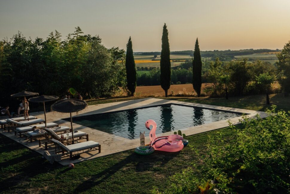 luxury villa pool in Tuscany, Italy