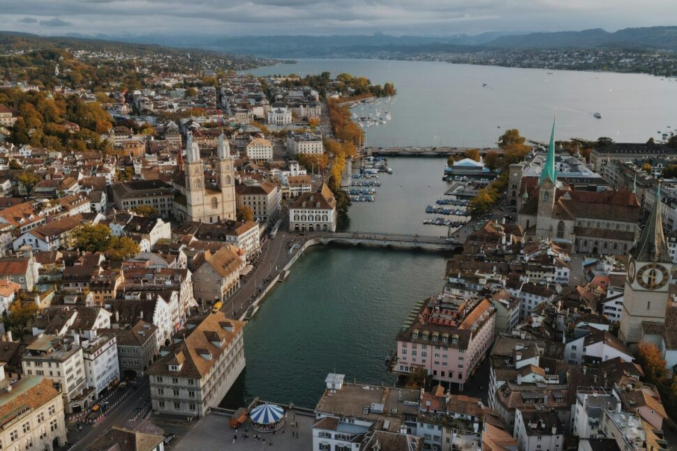 aerial view of Zurich