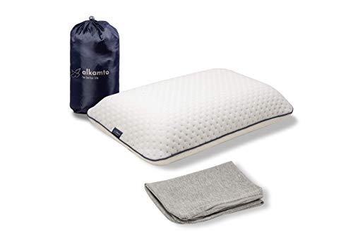 Alkamto Travel & Camping Comfortable Memory Foam Pillow with Extra Cotton Cover