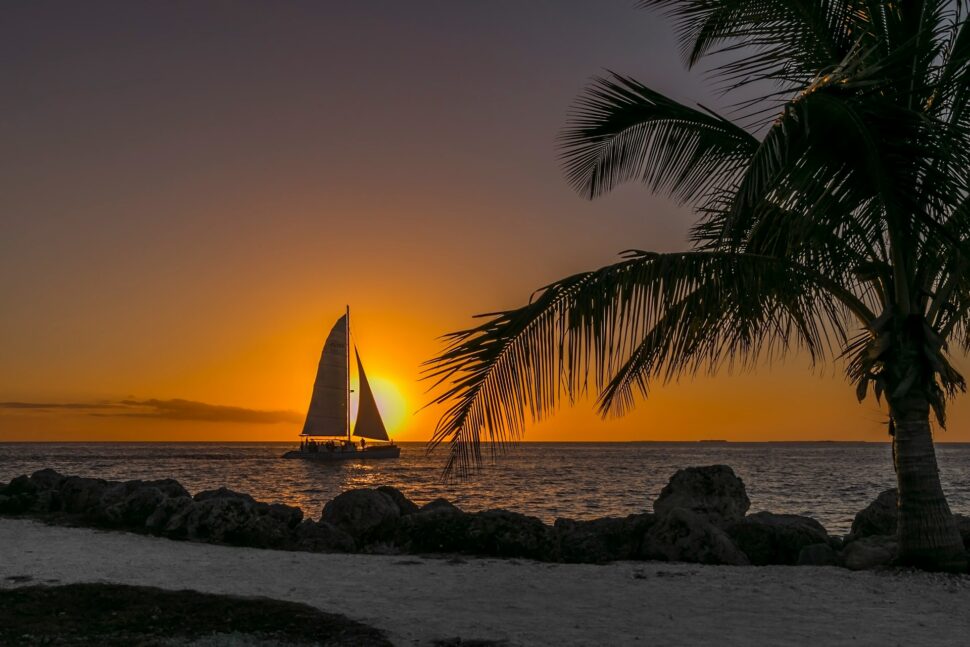sailing at sunset in Key West, Florida