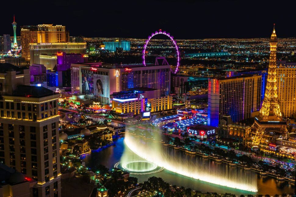 Las Vegas, Nevada glowing at night
