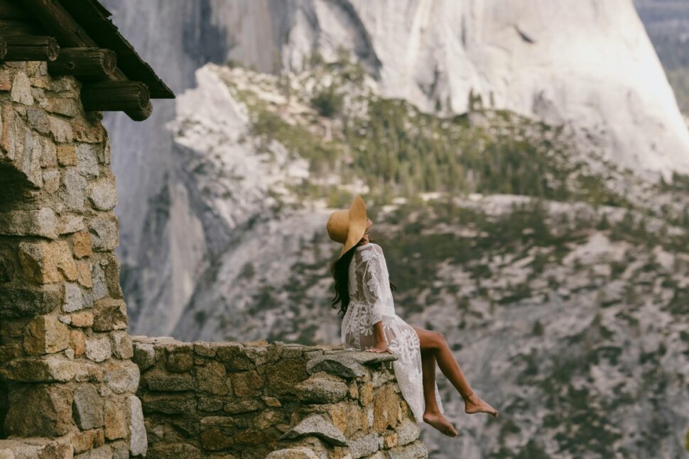 Woman Relaxing in Yosemite National Park