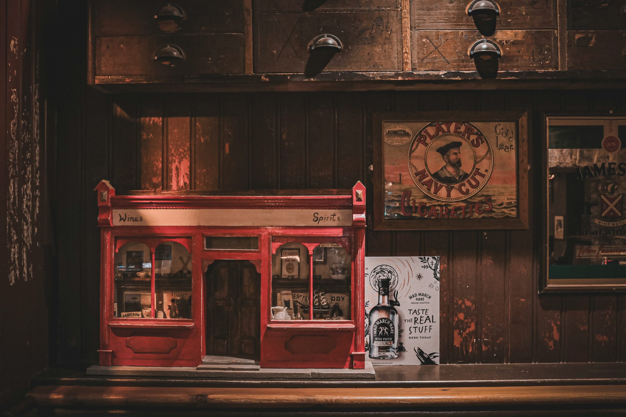 These nightlife spots provide exciting experiences for visitors. 
pictured: a miniature pub inside a pub 