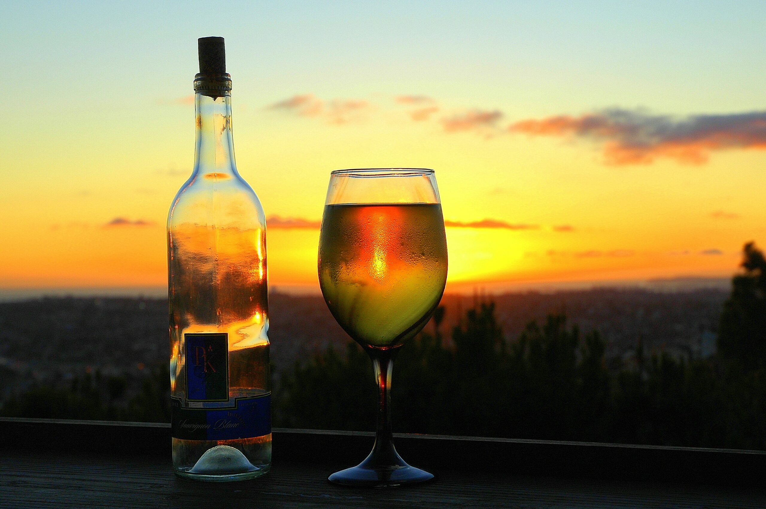 This wine and food festival is popular in San Diego during fall.
Pictured: wine during sunset in San Diego