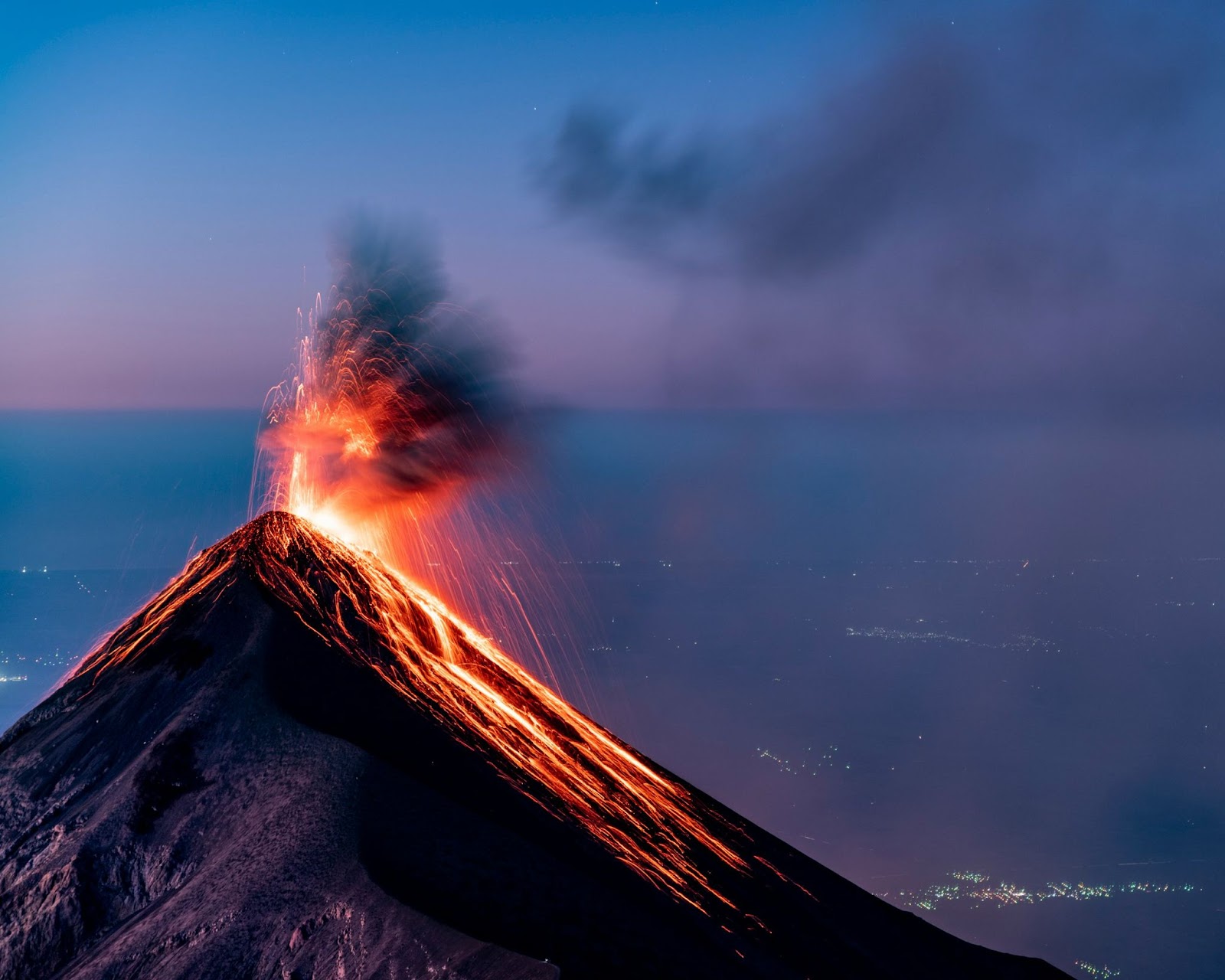The diverse landscapes of Guatemala are best explored during the dry season. 
pictured: a volcano in Guatemala