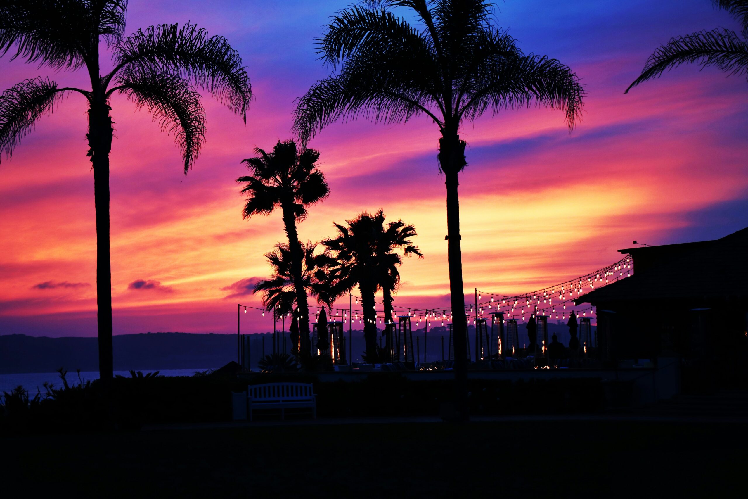 The weather makes fall the best time to visit San Diego. 
Pictured: San Diego during sunset 