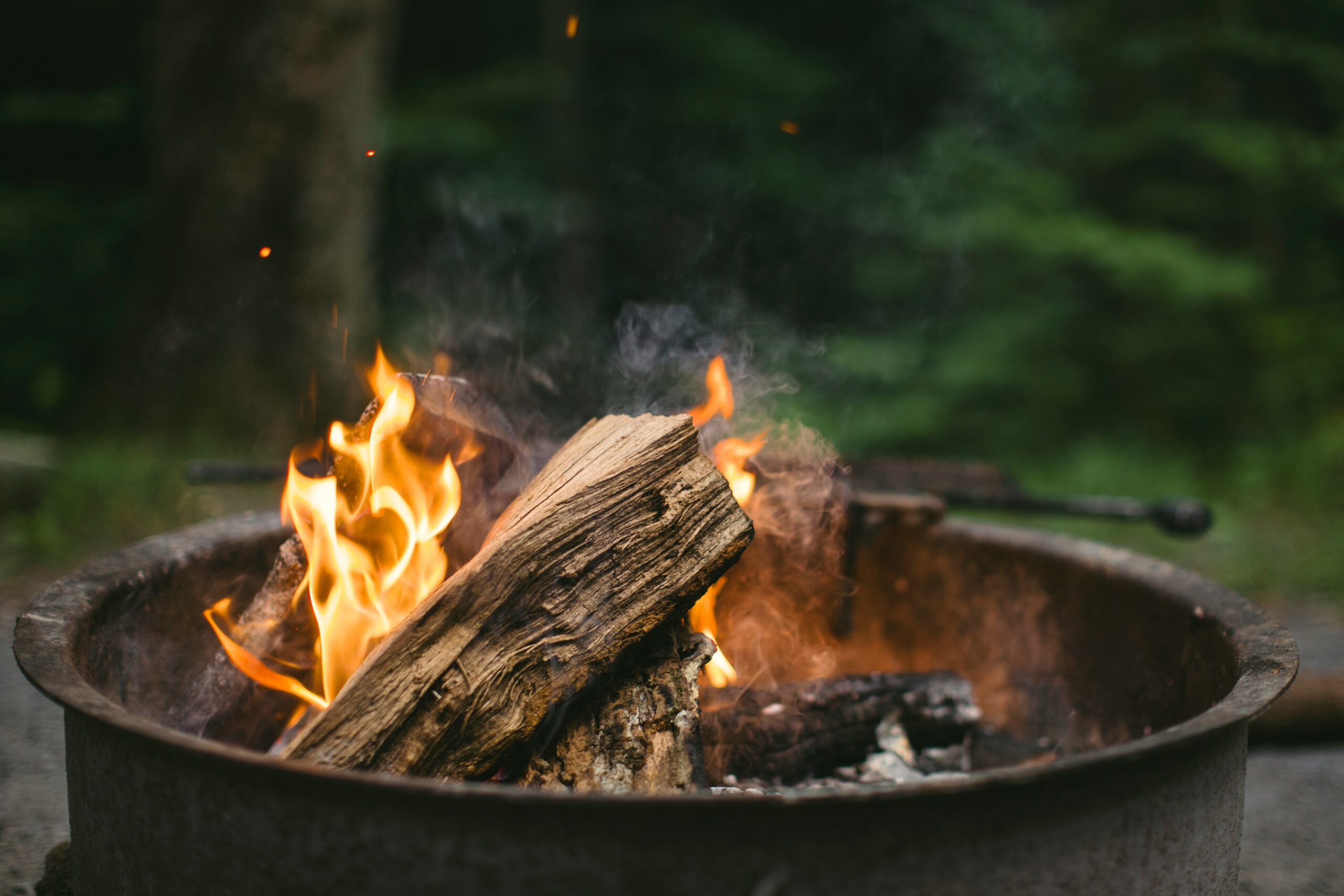 Learn more about the exciting events happening during May in Ireland. 
pictured: a roaring fire in the forests of Ireland 