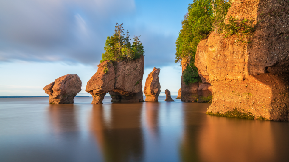 The Hopewell Rock in New Brunswick Canada