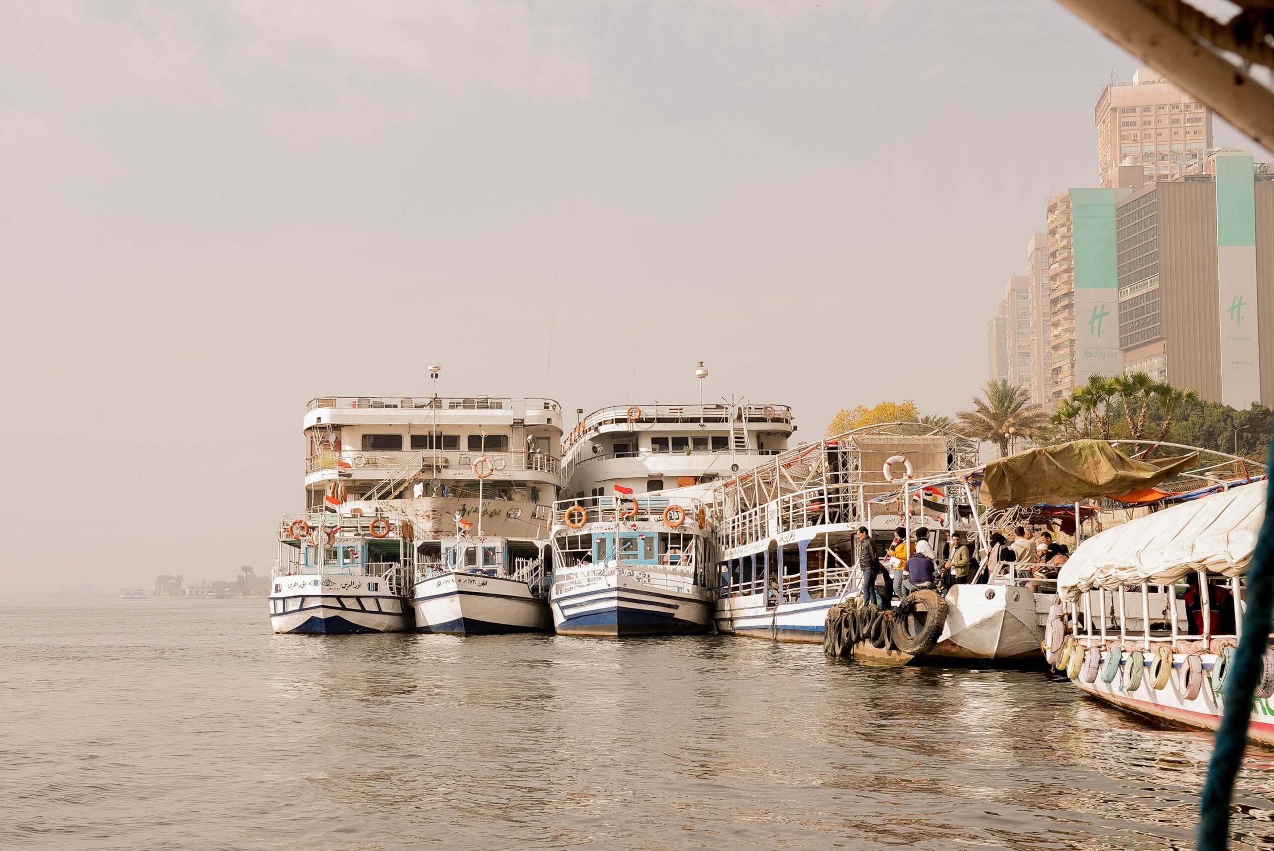 Travelers should try a river cruise on the Nile during a fall visit. 
Pictured: boats on the Nile